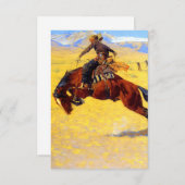 Remington Old West Horse und Cowboy Einladung (Vorne/Hinten)