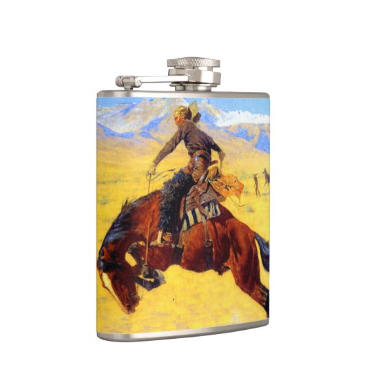 Remington Old West Horse und Cowboy Flachmann (Rechts)