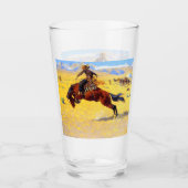 Remington Old West Horse und Cowboy Glas (Vorderseite)