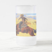 Remington Old West Horse und Cowboy Mattglas Bierglas (Mittel)