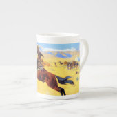 Remington Old West Horse und Cowboy Porzellantasse (Vorderseite Rechts)