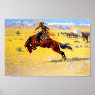 Remington Old West Horse und Cowboy Poster