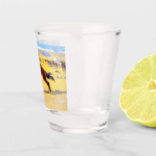 Remington Old West Horse und Cowboy Schnapsglas (Rechts)