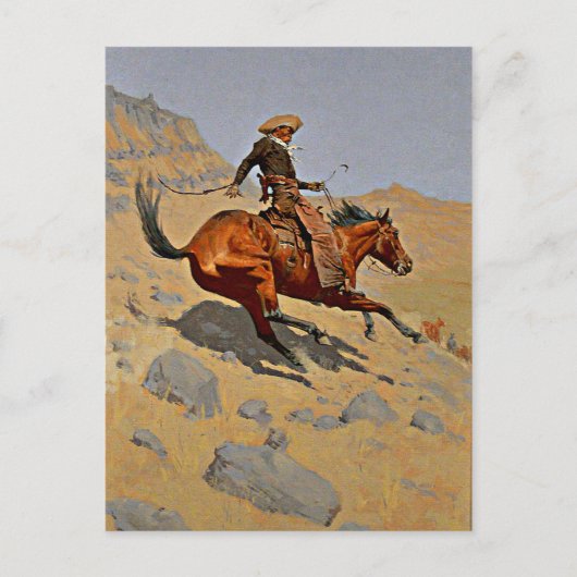 Remington - The Cowboy, 1902 Postkarte (Vorderseite)