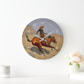 Remington: The Cowboy, American Cowboy Große Wanduhr (Zuhause)