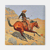 Remington - The Cowboy, berühmtes Bild Magnet (Vorne)