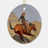 Remington - The Cowboy, Keramik Ornament (Links)