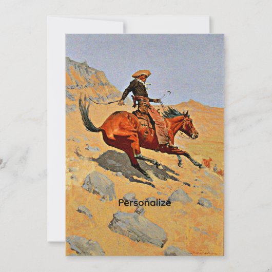Remington - The Cowboy, Personalize Feiertagskarte (Vorderseite)