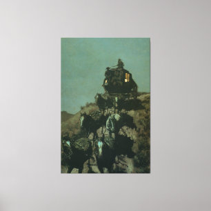 Remingtons alter Stagecoach der Ebenen (1901) Leinwanddruck