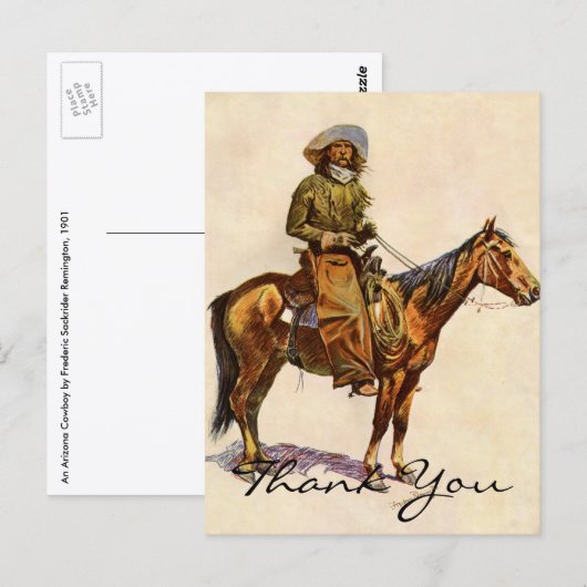 Remington's Ein Arizona Cowboy Postkarte (Vorne/Hinten)