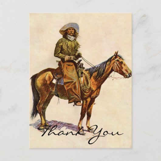 Remington's Ein Arizona Cowboy Postkarte (Vorderseite)