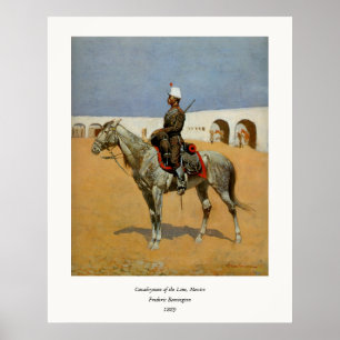 Remingtons Kavallerist an der Front, Mexiko (1889) Poster
