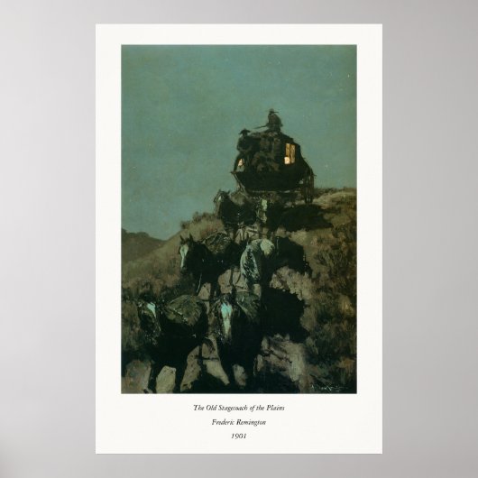 Remington's Old Stagecoach of the Plains (1901) Poster (Vorne)