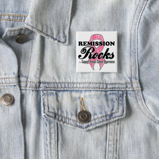 Remission Rocks - Brustkrebs-Bewusstsein Button (Beispiel)