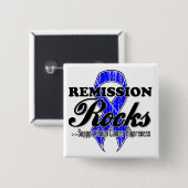 Remission Rocks - Colon Cancer Awareness Button (Vorne & Hinten)
