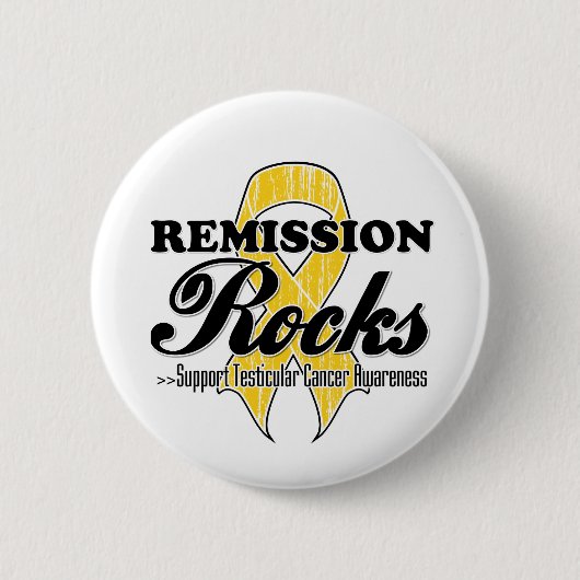Remission Rocks - Hodenkrebs Button (Vorderseite)