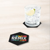 Remix Audio | DJ Music Retro Geometric Graphic Untersetzer (Vor Ort)