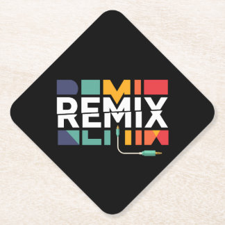 Remix Audio | DJ Music Retro Geometric Graphic Untersetzer