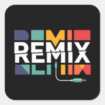 Remix-Audio | DJ-Musik Retro-Geometrisches Grafikd