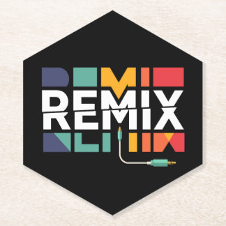Remix-Audio | DJ-Musik Retro-Geometrisches Grafikd Untersetzer