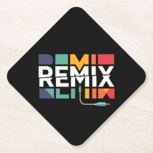 Remix-Audio   DJ-Musik Retro-Geometrisches Grafikd Untersetzer