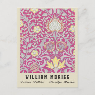 Remix des Vintage-William-Morris-Persisch-Blumenmu Postkarte