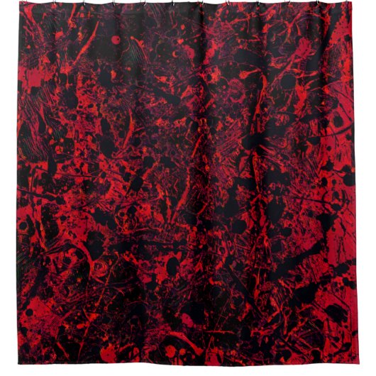 Remnants Red Abstrakt Duwer Vorhang (Vorderseite)