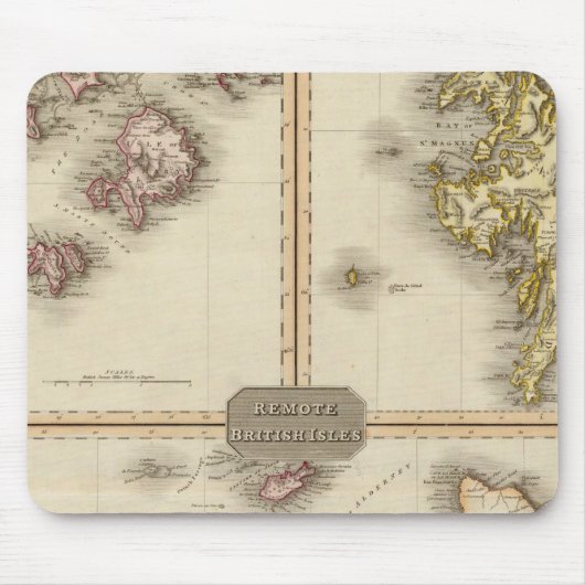 Remote British Isles Jersey und Guernsey Mousepad (Vorne)