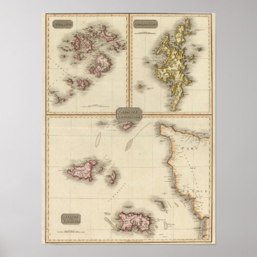 Remote British Isles Jersey und Guernsey Poster (Vorne)