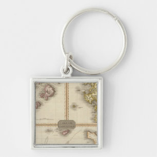 Remote British Isles Jersey und Guernsey Schlüsselanhänger