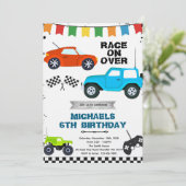 Remote Control Cars party invitation Einladung (Stehend Vorderseite)