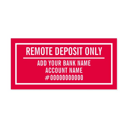Remote Deposit Only Permastempel (Design)