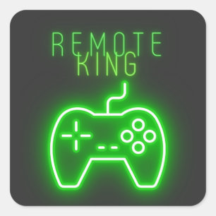 Remote King für die Spielkonsole Quadratischer Aufkleber