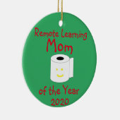 Remote Learning Mama des Jahres Keramik Ornament (Rechts)