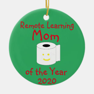 Remote Learning Mama des Jahres Keramik Ornament