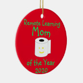 Remote Learning Mama des Jahres Keramik Ornament (Rechts)
