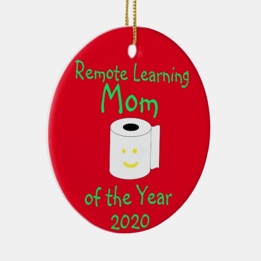 Remote Learning Mama des Jahres Keramik Ornament (Rechts)