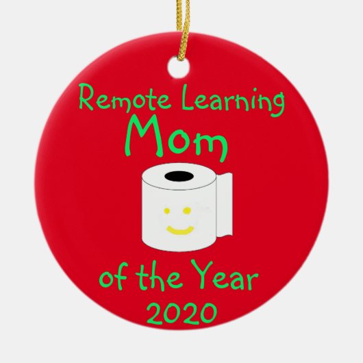 Remote Learning Mama des Jahres Keramik Ornament (Vorne)