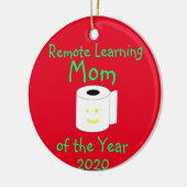Remote Learning Mama des Jahres Keramik Ornament (Links)