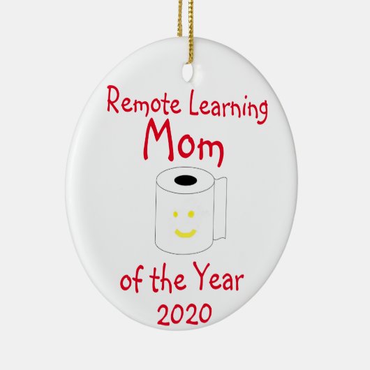 Remote Learning Mama des Jahres Keramik Ornament (Rechts)