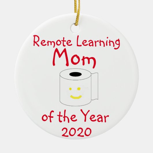 Remote Learning Mama des Jahres Keramik Ornament (Vorne)