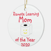 Remote Learning Mama des Jahres Keramik Ornament (Links)