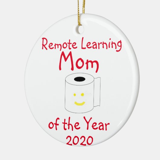 Remote Learning Mama des Jahres Keramik Ornament (Links)