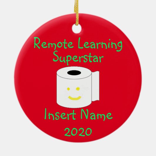 Remote Learning Superstar Personalisiert Ornamente (Hinten)