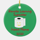 Remote Learning Weihnachten Keramik Ornament (Hinten)
