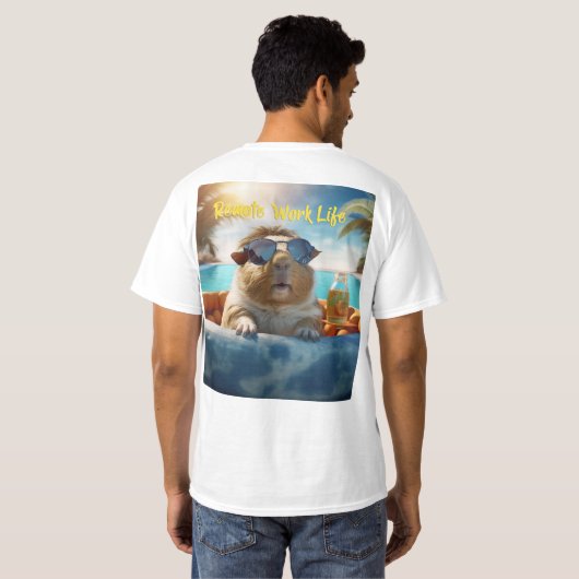 Remote Life Guinea Spaß Mens T - Shirt (Schwarz voll)