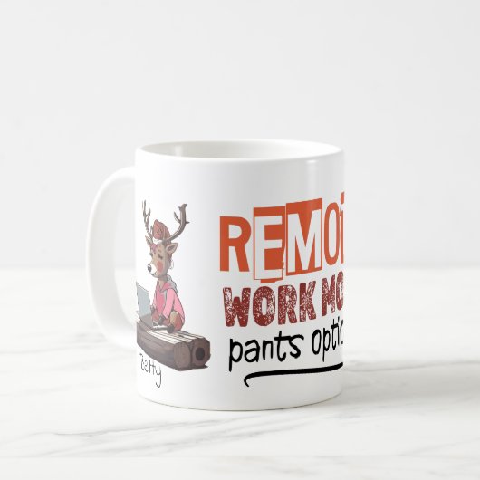 Remote-Life-Partner-Arbeit von Zuhause Funny Art Kaffeetasse (Vorderseite Links)