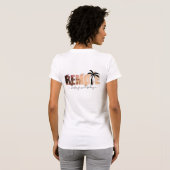 Remote Splash Palm Tree Silhouette T-Shirt (Schwarz voll)