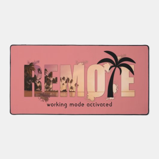 Remote Sunset Word Art Schreibtischunterlage (Vorderseite)
