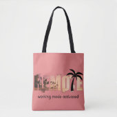 Remote Sunset Word Art Tasche (Vorderseite)